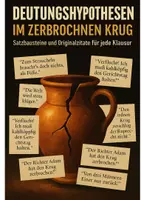 Vorschau - Prüfungsvorbereitung - Der zerbrochene Krug - 15 Punkte Deutungshypothesen und Zitate - Deckblatt