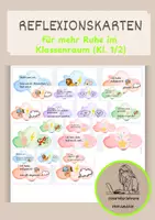 Vorschau - Anderer Materialtyp - Reflexionskarten für mehr Ruhe Klasse 1-2 - Deckblatt