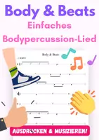 Vorschau - Anderer Materialtyp - Einfaches Bodypercussion Lied: Body & Beats - Deckblatt