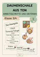 Vorschau - Poster - Daumenschale aus Ton - Arbeitsschritte und Kriterien - Deckblatt