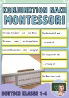 Vorschau - Fördermaterial/Inklusion - Konjunktion nach Montessori - Deckblatt