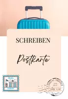 Vorschau - Arbeitsblätter - Arbeitsheft Postkarte schreiben - DaF - Deckblatt