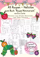 anteprima - Esercizi - Deutsch/DaZ - Übungsheft Raupe Nimmersatt - Kl 1/2 - zum Buch von Eric Carle (Quaderno degli esercizi: "Il piccolo bruco Maisazio") - Pagina di copertina