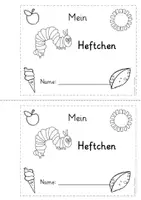 anteprima - Esercizi - Deutsch/DaZ - Übungsheft Raupe Nimmersatt - Kl 1/2 - zum Buch von Eric Carle (Quaderno degli esercizi: "Il piccolo bruco Maisazio") - Pagina 1
