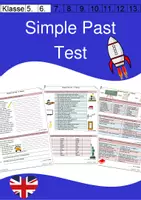 Vorschau - Test - Simple Past Test mit Lösungen für die 5. Klasse - PDF und Docx - Deckblatt