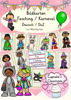 anteprima - Flashcard - Deutsch/DaZ - Fasching / Karneval - Bildkarten / Flashcards (Carnevale) - Pagina di copertina
