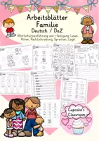 anteprima - Esercizi - Deutsch/DaZ - Arbeitsblätter Familie - Sprachförderung, Wortschatz, Inklusion (Esercizi: "la famiglia") - Pagina di copertina