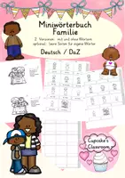 anteprima - Esercizi - Deutsch/DaZ - Familie - Miniwörterbuch (Leporello), Sprachförderung (Mini-vocabolario: "la famiglia) - Pagina di copertina