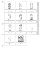 anteprima - Esercizi - Deutsch/DaZ - Familie - Miniwörterbuch (Leporello), Sprachförderung (Mini-vocabolario: "la famiglia) - Pagina 2