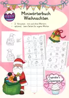 anteprima - Materiale di supporto/inclusione - Deutsch/DaZ - Weihnachten - Miniwörterbuch (Leporello), Sprachförderung, Freiarbeit (Mini dizionario: “Natale”) - Pagina di copertina