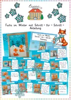 Vorschau - Arbeitsblätter - Fuchs im Winter – Kreative Schritt-für-Schritt-Anleitung zum Basteln und Falten (Kunst / Tiere im Winter) - Deckblatt