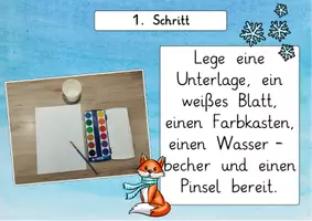 Vorschau - Arbeitsblätter - Fuchs im Winter – Kreative Schritt-für-Schritt-Anleitung zum Basteln und Falten (Kunst / Tiere im Winter) - Seite 3