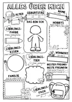 anteprima - Esercizi - Deutsch/DaZ - Alles über mich (Steckbrief, sich vorstellen) - Arbeitsblatt - neue Klasse - erster Schultag (Esercizio: “Tutto su di me”) - Pagina 1