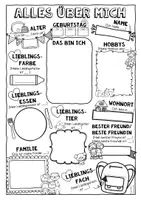 anteprima - Esercizi - Deutsch/DaZ - Alles über mich (Steckbrief, sich vorstellen) - Arbeitsblatt - neue Klasse - erster Schultag (Esercizio: “Tutto su di me”) - Pagina 2