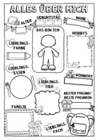 anteprima - Esercizi - Deutsch/DaZ - Alles über mich (Steckbrief, sich vorstellen) - Arbeitsblatt - neue Klasse - erster Schultag (Esercizio: “Tutto su di me”) - Pagina 3
