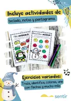 Vista previa - Hojas de trabajo - 55 Fichas Musicales Navideñas | Teclas, Notas, Claves y Más - página 1