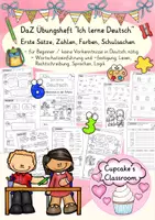 anteprima - Esercizi - DaZ - Übungsheft "Ich lerne Deutsch 1" - erste Sätze, Zahlen, Farben, Schulsachen (Quaderno di esercizi: “Imparo il tedesco 1 – Benvenuti a scuola”) - Pagina di copertina