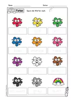 anteprima - Esercizi - Deutsch/DaZ - Arbeitsblätter Farben - Sprachförderung, Wortschatz, Inklusion (Esercizi: “Colori”) - Pagina 1