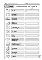 anteprima - Esercizi - Deutsch/DaZ - Arbeitsblätter Farben - Sprachförderung, Wortschatz, Inklusion (Esercizi: “Colori”) - Pagina 3