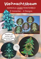Vorschau - Mal- und Bastelvorlagen - Weihnachtsbaum Mandala und Fensterbild, Tannenbaum - Deckblatt