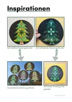 Vorschau - Mal- und Bastelvorlagen - Weihnachtsbaum Mandala und Fensterbild, Tannenbaum - Seite 1