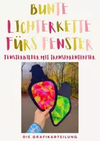 Vorschau - Mal- und Bastelvorlagen - 💡 Bunte Lichterkette fürs Fenster - Fensterbilder mit Transparentpapier 🎄✨ - Deckblatt