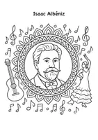 Vorschau - Mal- und Bastelvorlagen - Mandala Isaac Albeniz - Seite 2