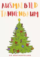 Vorschau - Mal- und Bastelvorlagen - Weihnachtsbaum Ausmalbild 🎄✨ - Deckblatt