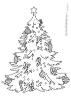 Vorschau - Mal- und Bastelvorlagen - Weihnachtsbaum Ausmalbild 🎄✨ - Seite 2
