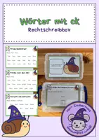 Vorschau - Stationenlernen - Wörter mit ck - Rechtschreibbox - Deckblatt