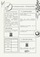 Vorschau - Arbeitsblätter - In meinem Garten - Reinhard Mey. Mit Lösungen - Deckblatt