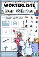 Vorschau - Arbeitsblätter - "Der Winter" - Wörterliste mit Wörtertabelle - DaZ / DaF / Deutsch - Deckblatt