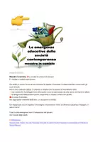 anteprima - Programmi scolastici / Materiali per docenti - Le emergenze educative nella società contemporanea - Pagina di copertina