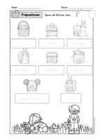 anteprima - Esercizi - Deutsch/DaZ - Ostern Präpositionen - Arbeitsblätter, Sprachförderung, Stationen, Freiarbeit (Esercizi: “Pasqua – Preposizioni”) - Pagina 1