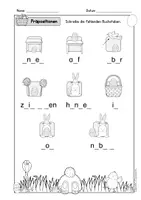 anteprima - Esercizi - Deutsch/DaZ - Ostern Präpositionen - Arbeitsblätter, Sprachförderung, Stationen, Freiarbeit (Esercizi: “Pasqua – Preposizioni”) - Pagina 3