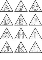 Vorschau - Mal- und Bastelvorlagen - Hängende Buchstaben für die Weihnachtszeit - Seite 1