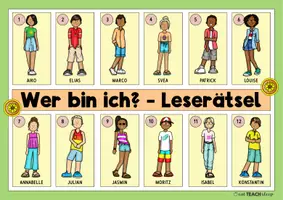 Vorschau - Stationenlernen - Wer bin ich? - Lesespiel/Leserätsel Jahreszeiten Sommer - Seite 1