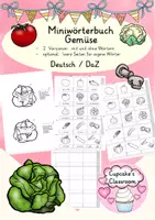 anteprima - Esercizi - Deutsch/DaZ - Gemüse - Miniwörterbuch, Leporello, Sprachförderung, Freiarbeit, Stationen (Mini dizionario: “Verdura”) - Pagina di copertina