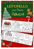Vorschau - Mal- und Bastelvorlagen - Leporello zum Advent - Deckblatt