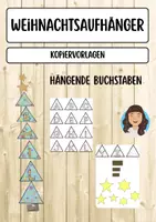 Vorschau - Mal- und Bastelvorlagen - Hängende Buchstaben für die Weihnachtszeit - Deckblatt