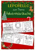 Vorschau - Mal- und Bastelvorlagen - Leporello zum Thema Adventsbräuche - Deckblatt