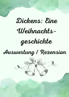 Vorschau - Arbeitsblätter - Dickens` Weihnachtsgeschichte auswerten und bewerten - Deckblatt