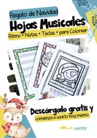 Vista previa - Hojas de trabajo - Fichas Musicales de Navidad Gratis | Teoría Musical - Portada
