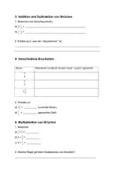 Vorschau - Arbeitsblätter - Wie fit bist du im Thema Brüche - Klasse 6 - Deckblatt