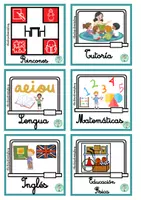 Vista previa - Refuerzo / NEE / Materiales de apoyo - Horario con Pictogramas - página 3