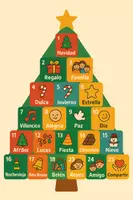 anteprima - Clipart / Immagini originali - Calendario dell'Avvento Linguistico Spagnolo con attivita' - Pagina di copertina
