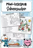 Vorschau - Arbeitsblätter - Mini-Lesespur: Schneezauber - für den Winter (3-fach differenziert) - Deckblatt
