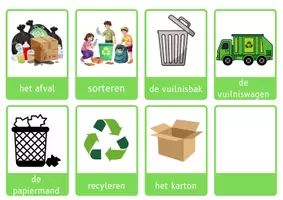 Voorbeeld - Woordkaarten thema afval - Pagina 3
