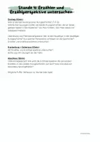 Vorschau - Arbeitsblätter - Erzähler und Erzählperspektive untersuchen - Seite 1