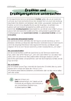 Vorschau - Arbeitsblätter - Erzähler und Erzählperspektive untersuchen - Seite 2